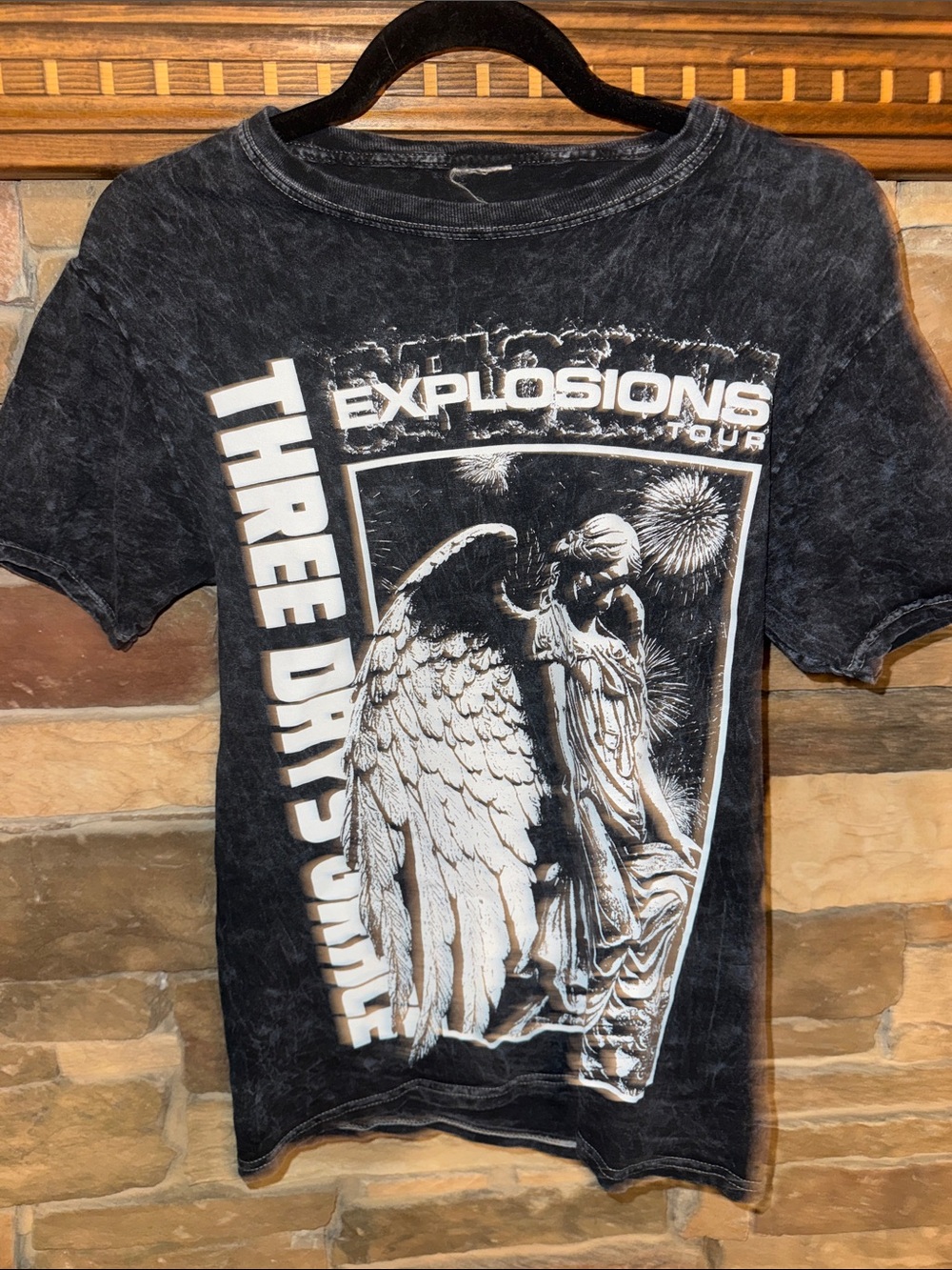 Three Days Grace Explosions Tour Short Sleeve Tee - Grey